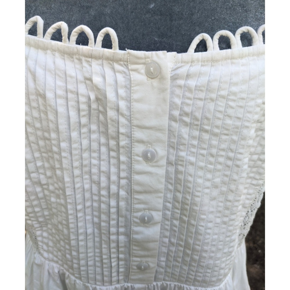 Forever That Girl Adrianna Lace Romper L White Wide Bloomer Shorts Boho Smocked - Picture 7 of 16